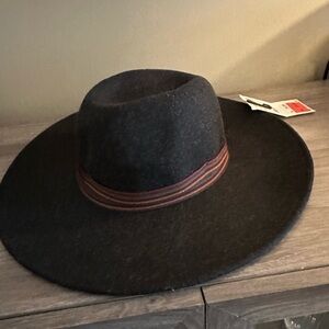 Zara Dark Gray Wool Hat with Multi Color Band